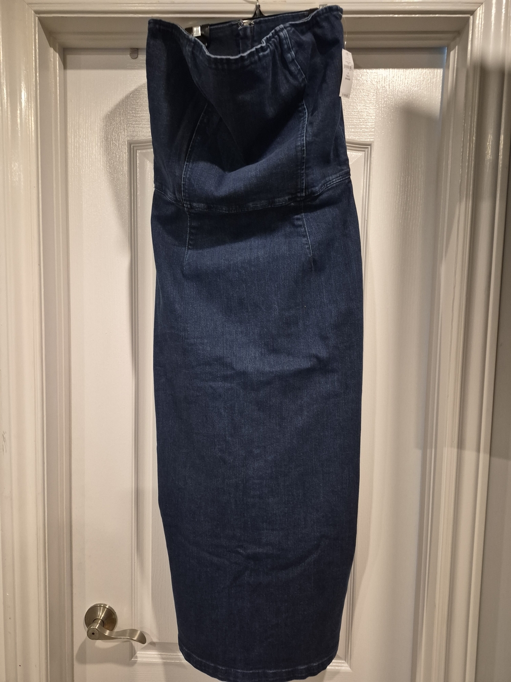GAP Strapless Dark Blue Denim Dress - Picture 3 of 5
